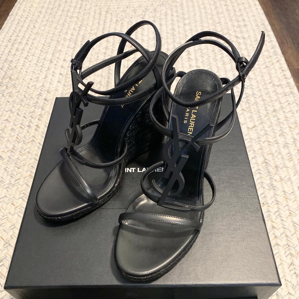 ⛔️SOLD⛔️NIB Saint Laurent Cassandra Wedge Size 9US - Picture 5 of 6